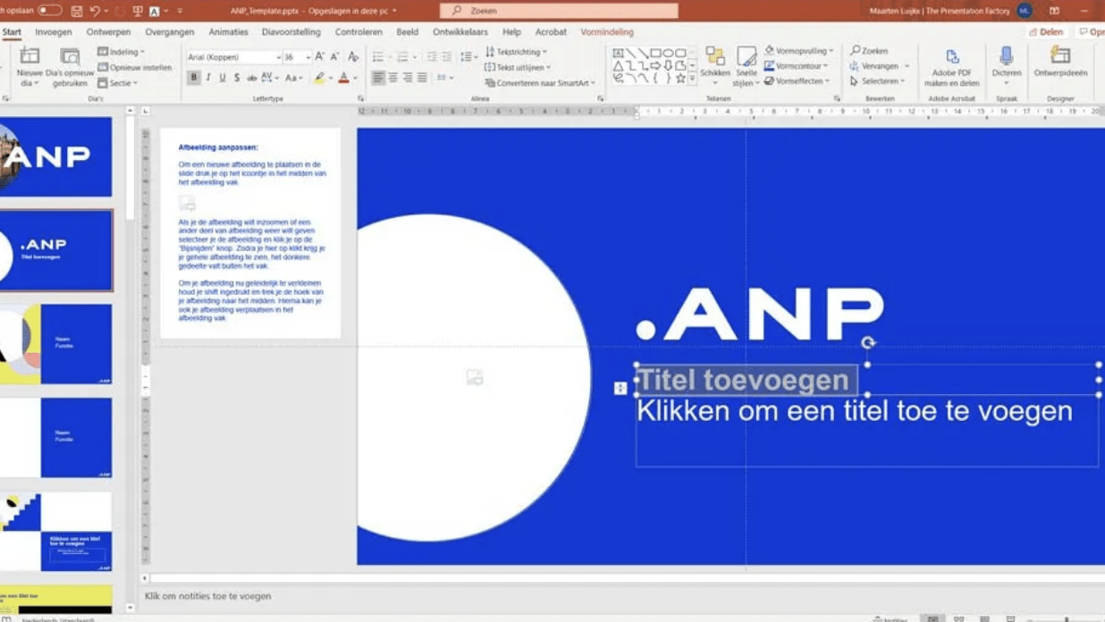 ANP powerpoint bewerken