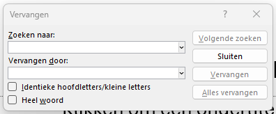 Zoeken en vervangen in PowerPoint