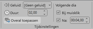 Automatische dia-overgang instellen in PowerPoint