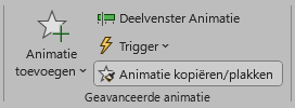 Animaties kopiëren naar andere objecten in PowerPoint