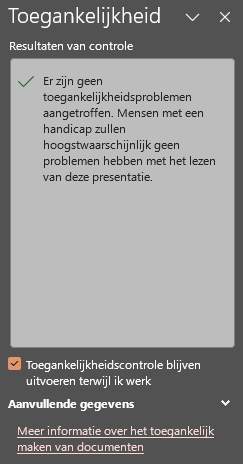 Toegankelijkheid controleren en bevorderen in PowerPoint